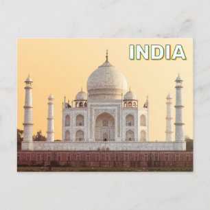 Cartão Postal Taj Mahal Em Agra, Índia