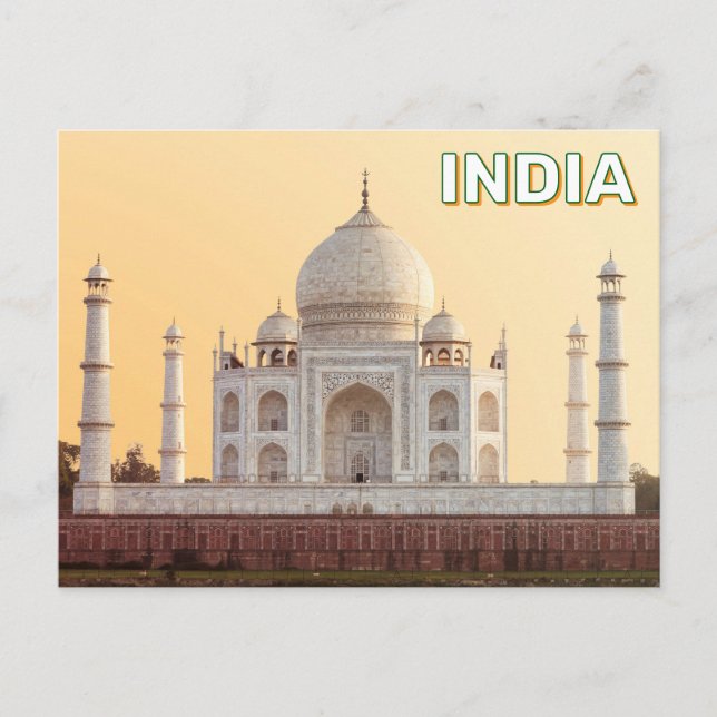 Cartão Postal Taj Mahal Em Agra, Índia (Frente)