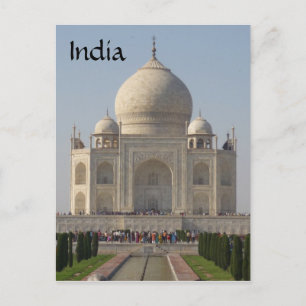 Cartão Postal taj mahal frente