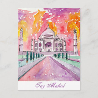 Cartão Postal Taj Mahal Índia