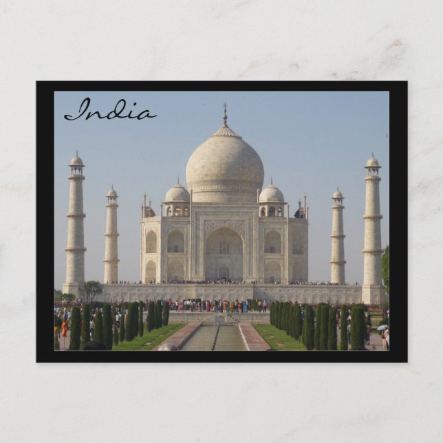 Cartão Postal taj mahal índia (Frente)