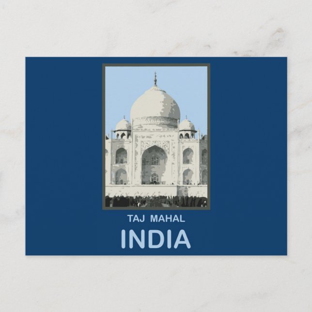 Cartão Postal Taj Mahal Índia (Frente)