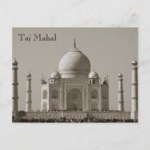Cartão Postal taj mahal sepia india