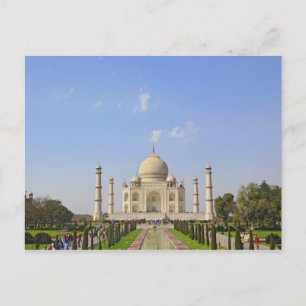 Cartão Postal Taj Mahal, um mausoléu localizado em Agra, Índia,