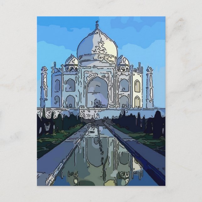 Cartão Postal Taj Mahl (Frente)