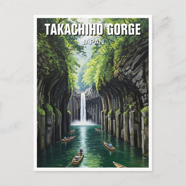 Cartão Postal Takachiho Gorge Japan Viagem (Frente)