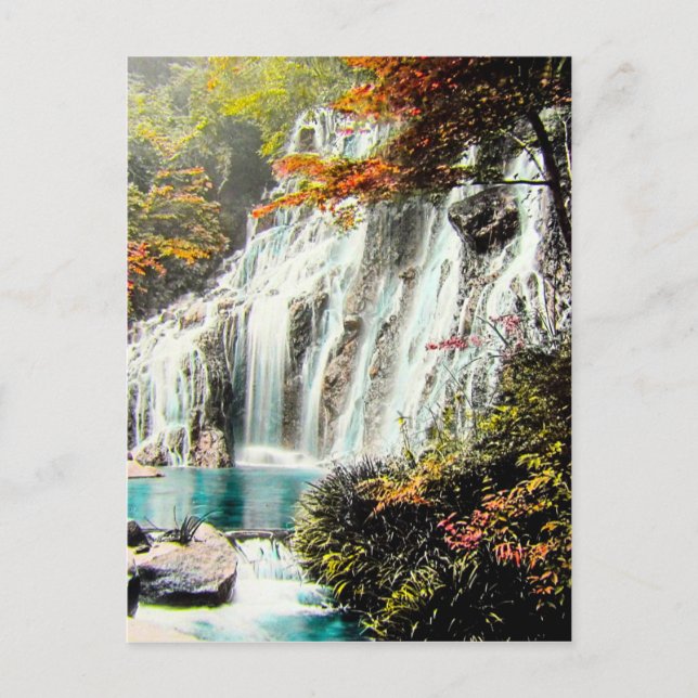 Cartão Postal TAKAGI Glass Lanterna Mágica AMADARE WATERFALL (Frente)