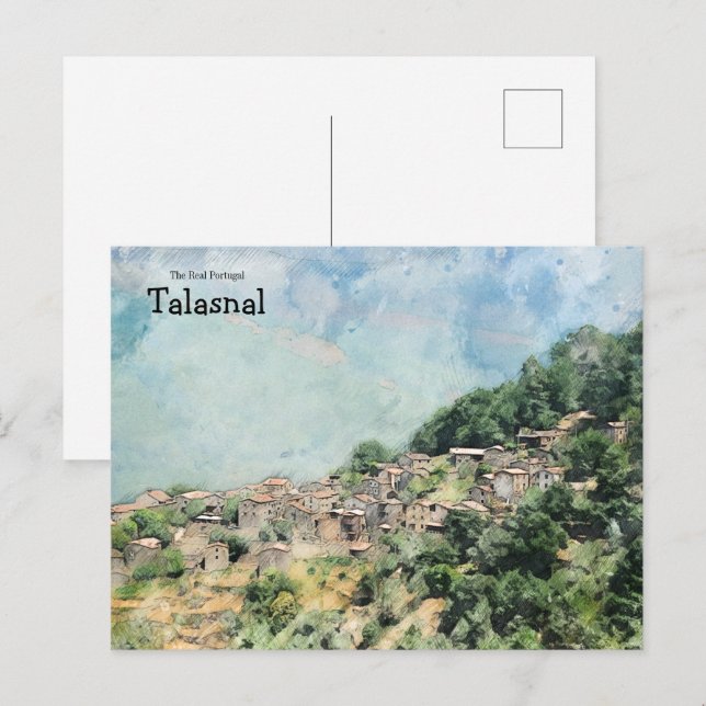 Cartão postal Talasnal Portugal (Frente/Verso)