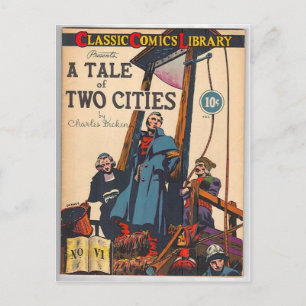 Cartão Postal Tale de Duas Cidades em Quadrinhos