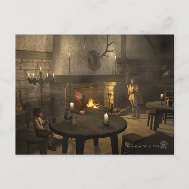 Cartão Postal Tales de treino de fumo (Frente)