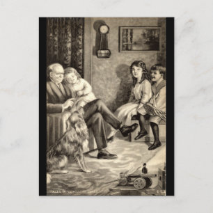 Cartão Postal Tales Vintage de vovô, 1918