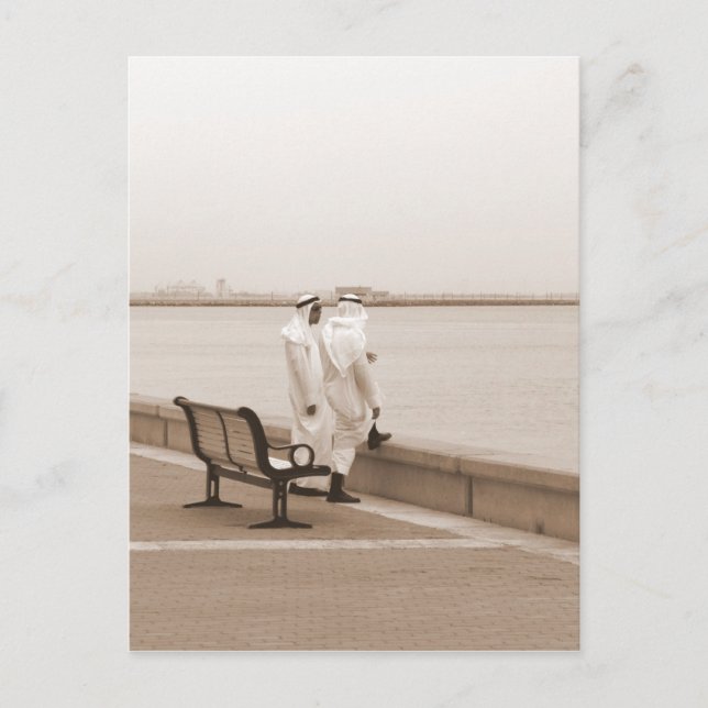 Cartão Postal Talk Talk, Men in Dishdasha in Kuwait (Frente)