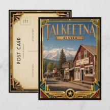 Talkeetna Alasca Arte Deco Vintage Era de Ouro