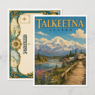 Cartão Postal Talkeetna Alaska Denali Vista GeoSaga
