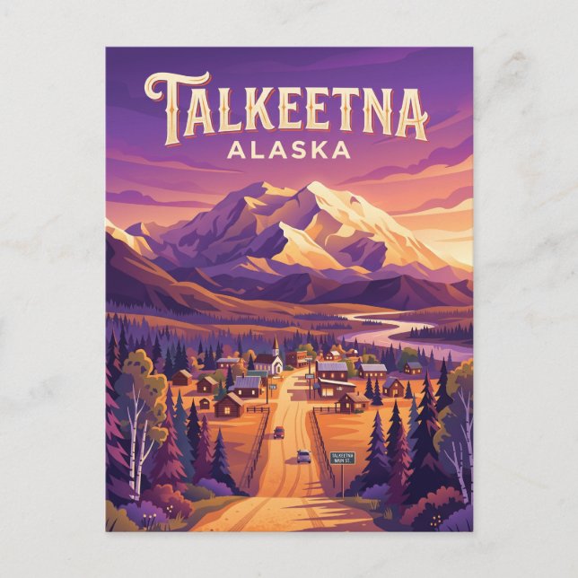 Cartão Postal Talkeetna EUA (Frente)