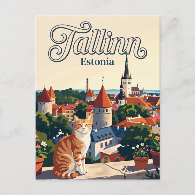 Cartão Postal Tallinn Estônia (Frente)