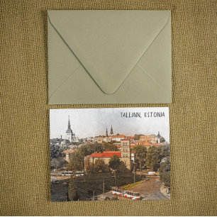 Cartão Postal Tallinn Estônia City Panorama View
