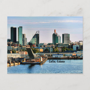 Cartão Postal Tallinn, fotografia de paisagem urbana da Estônia