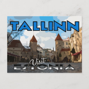 Cartão Postal Tallinn, visite a Estônia