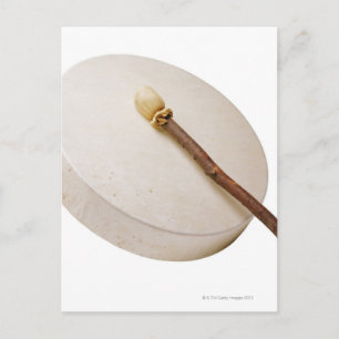 Cartão Postal Tambor de quadro nativo americano