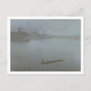 Cartão Postal Tâmisas - Noturna em azul e Prata, c.1872/8 (oi)