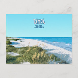 Cartão Postal Tampa Beach Florida Vintage