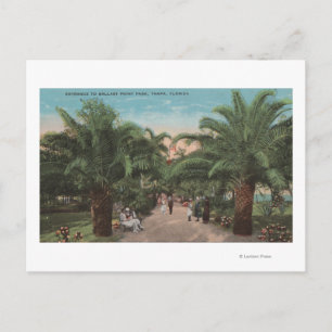 Cartão Postal Tampa, FL - Vista da Entrada do Ballast Point Park