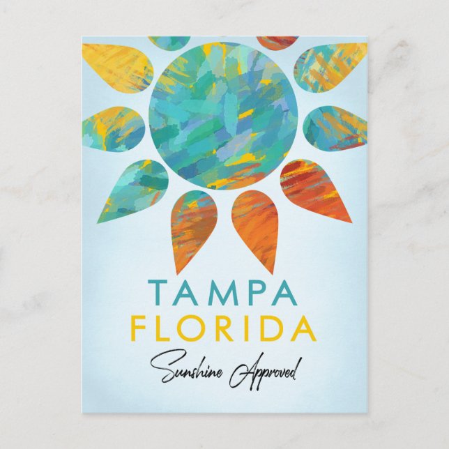 Cartão Postal Tampa Florida Sunshine Viagem (Frente)