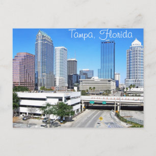Cartão Postal Tampa, linha do horizonte da Flórida como visto do