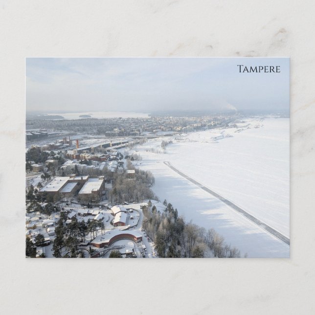 Cartão Postal Tampere no Inverno (Frente)