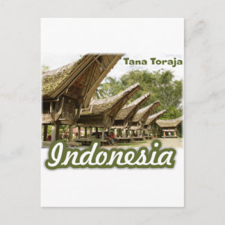 Cartão Postal Tana Toraja Indonesia Souvenir