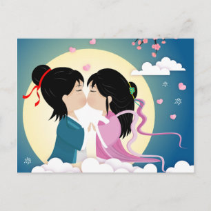 Cartão Postal Tanabata Vaqueiro e Tecelã