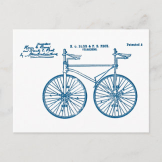 Cartão Postal Tandem Bike Velocipede 1891 Peck