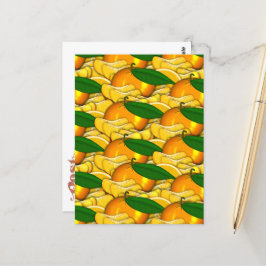 Cartão Postal Tangerina um Padrão de Verão
