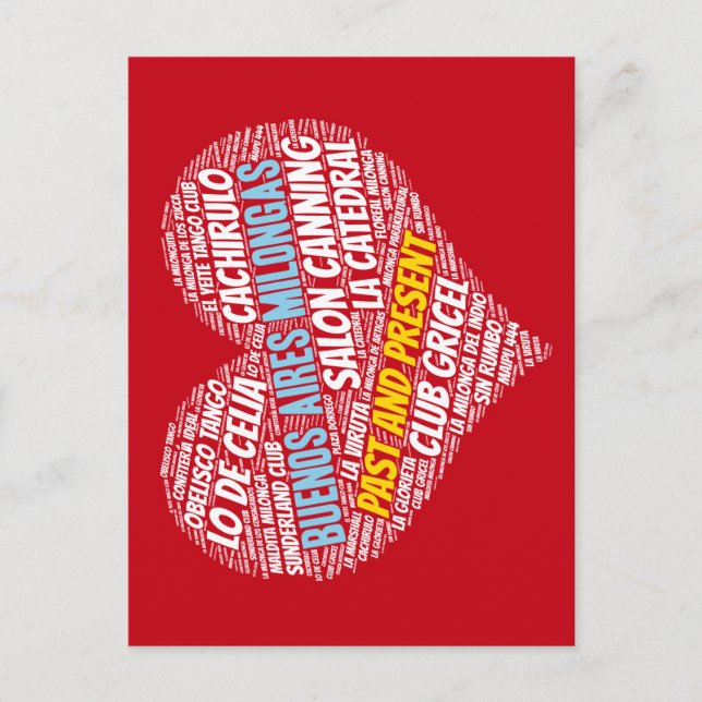 Cartão Postal Tango Milongas do Passado e Presente de Buenos Air (Frente)