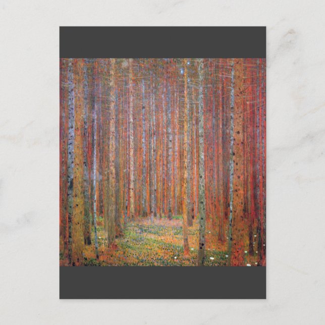 Cartão Postal Tannenwald I por Gustav Klimt (Frente)