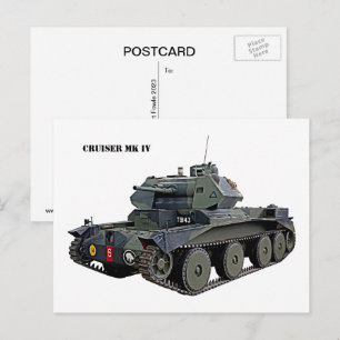 Cartão Postal Tanque Cruiser Mk IV Britânico