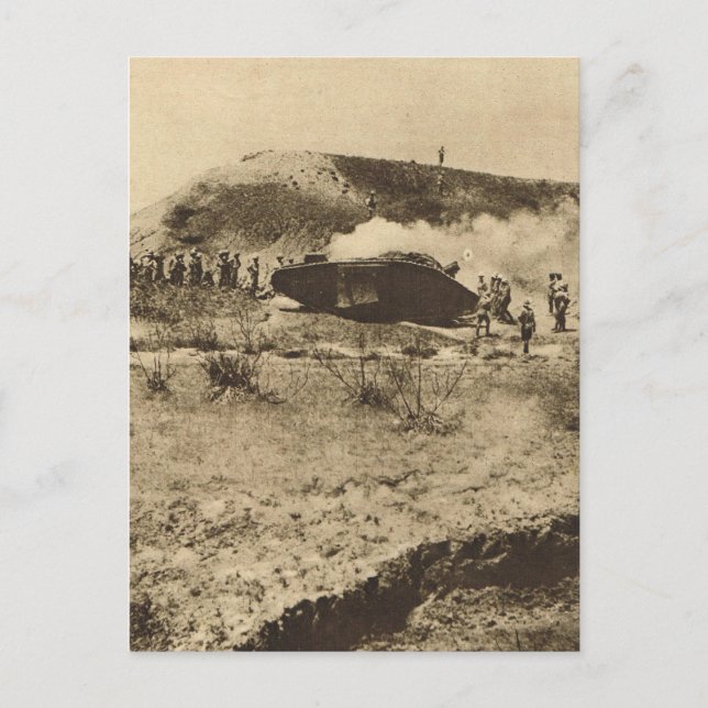 Cartão Postal Tanque no Somme, França (Frente)