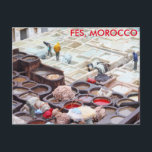 Cartão Postal Tanques Fes, Marrocos<br><div class="desc">Vista sobre Chouara Tannery,  na medina de Fes (Fez),  Marrocos</div>