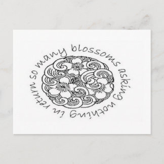 Cartão Postal Tantos Blossoms Haiku Postcard