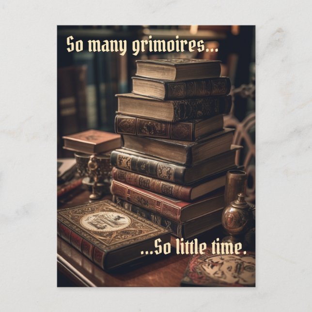 Cartão Postal Tantos Grimoires Wicca (Frente)