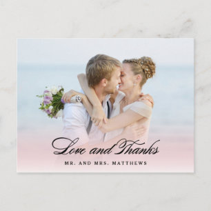 Cartão Postal Tão apaixonado Casamento Obrigado Foto