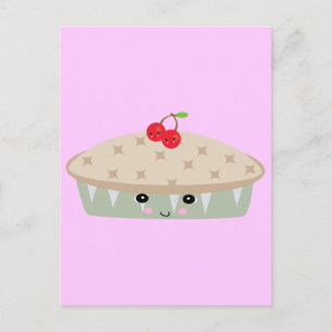 Cartão Postal tão kawaii torta de cereja