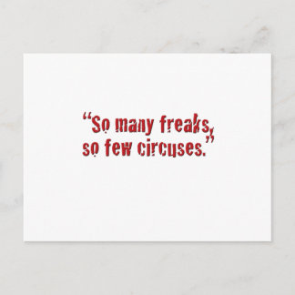 Cartão Postal "Tão muitos anormais…