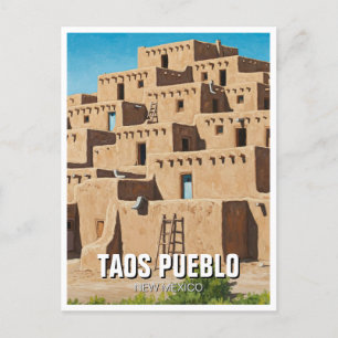 Cartão Postal Taos Pueblo Novo México