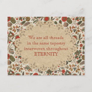 Cartão Postal Tapeçaria Botânica Vintage Inspiradora