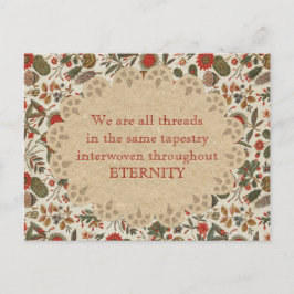 Cartão Postal Tapeçaria Botânica Vintage Inspiradora