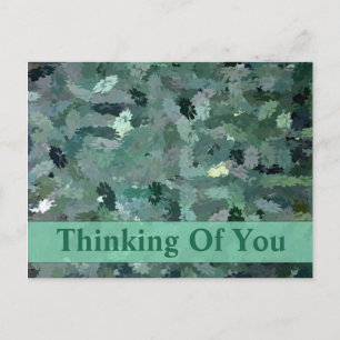 Cartão Postal Tapeçaria Floral Verde