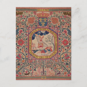 Cartão Postal Tapete de mão retratando o sonho de Jacob, Alsace