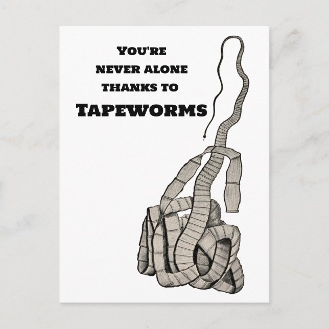 Cartão Postal Tapeworm E Você (Frente)